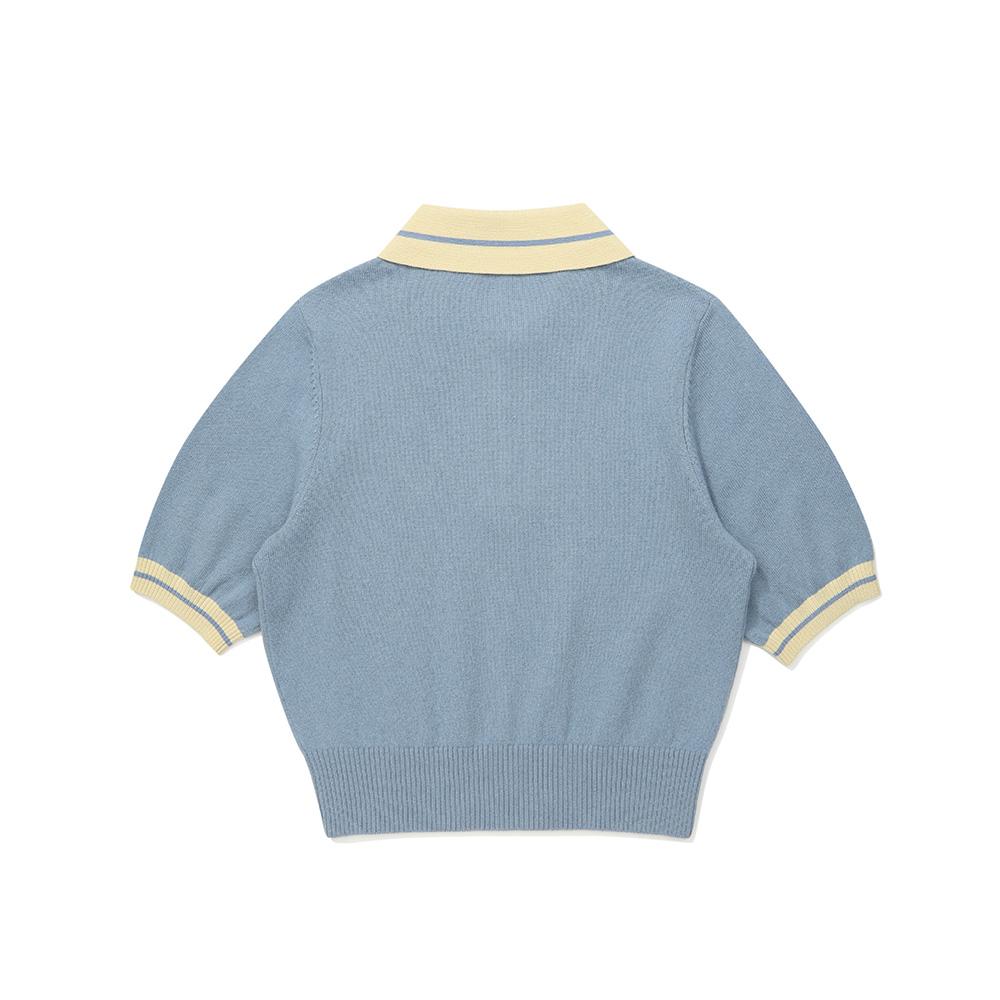 MALBON GOLF [Birds Of Georgia] Mikaila Knit Polo Midium Blue (Woman)