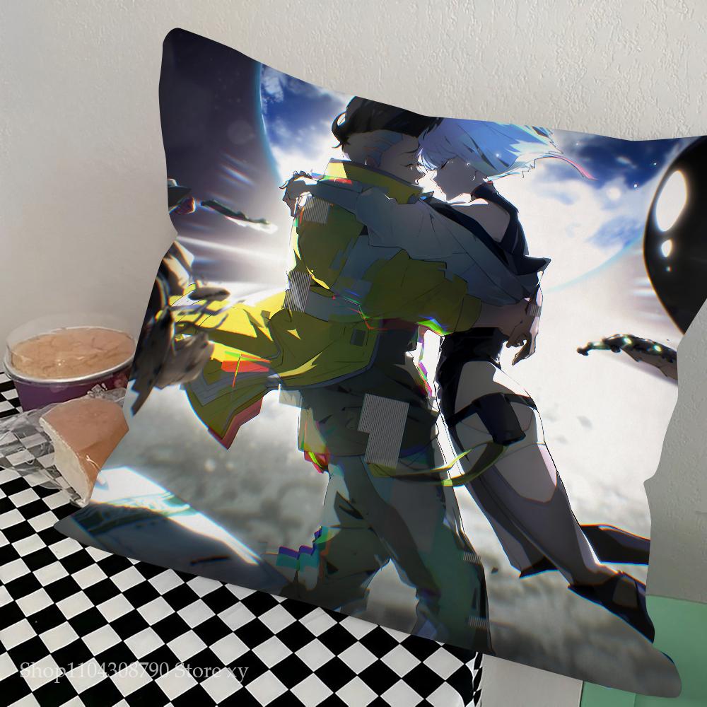 Anime C-Cyberpunk E-Edgerunner Pillow Case Square Pillow Bedroom Sofa Leisure Comfort Cushion Car Living Room Home Decoration
