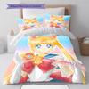 Sailor Moon Front Close Up Bedding Set Anime Duvet Cover Polyester Soft Comforter Set -QJY