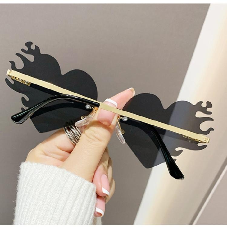 Novelty Flame Sunglasses For Shows And Daily Wear Punk Costume Accessories Masquerades Party Decoration