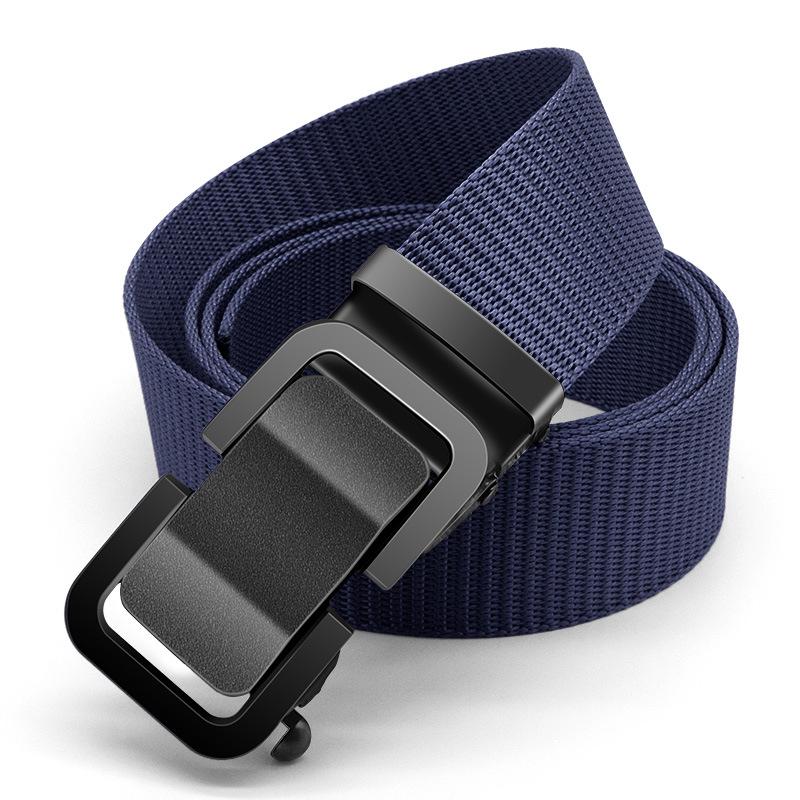 Men's Nylon Automatic Buckle Tactical Belt - Versatile, Toothless, Outdoor Canvas Waist Belt