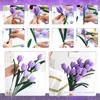 200PCS Tulip Pipe Cleaners for Craft, Chenille Stems with Flower Pole, Flower Core & Gardening Tape, Arts & Crafts for DIY