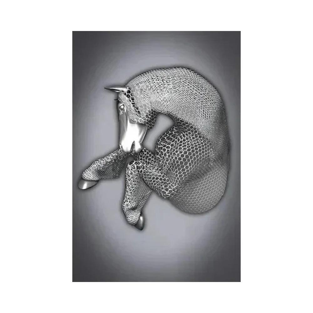 Metal Figure Statue Art Poster High Definition Printing Canvas Painting Prints Couple Sculpture Living Room Home Decor Picture