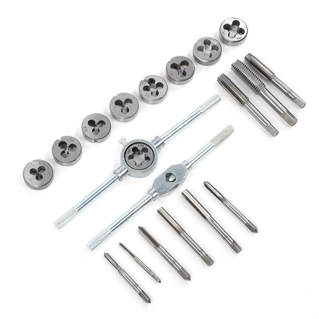 20pcs Metric Thread Tap Die Set Alloy Portable High Hardness Tap Die Hand Tools Set