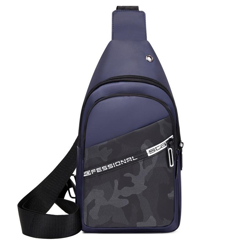 New outdoor men's breast bag casual fashion trend messenger bag camouflage large capacity chest bag