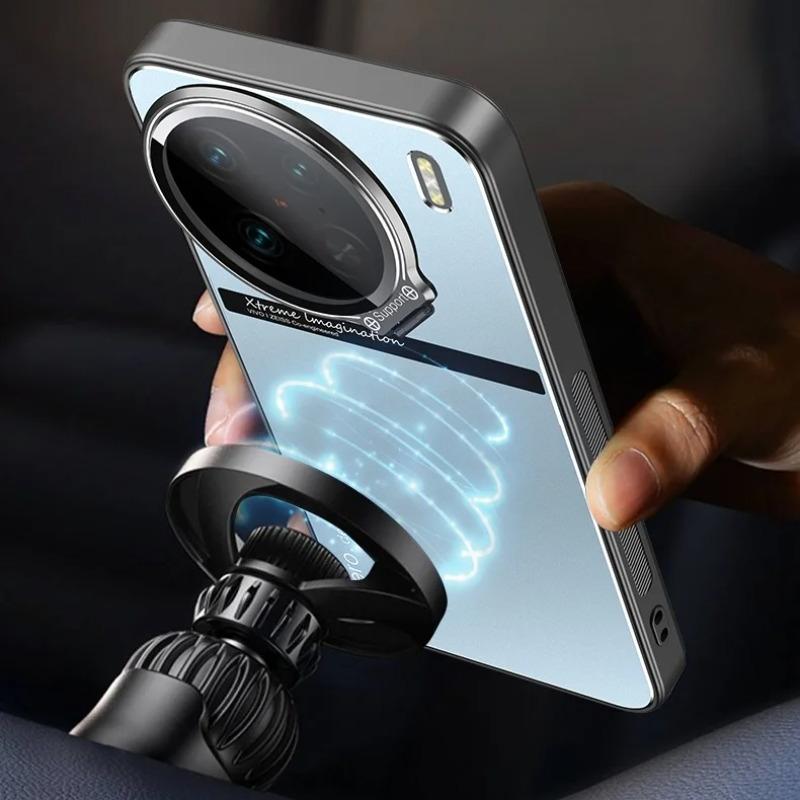 For Vivo X100 Ultra X100S Pro Metal Lens Camera Holder Cover for Vivo X100Ultra X100 S X 100 Pro Shockproof  Slim Matte Protection Kickstand Case