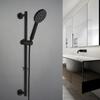 Matte Black Bathroom Sliding Shower Bar Shower Column Wall Mounted Rod with Adjustable Bracket Holder Round Square Slide Bar