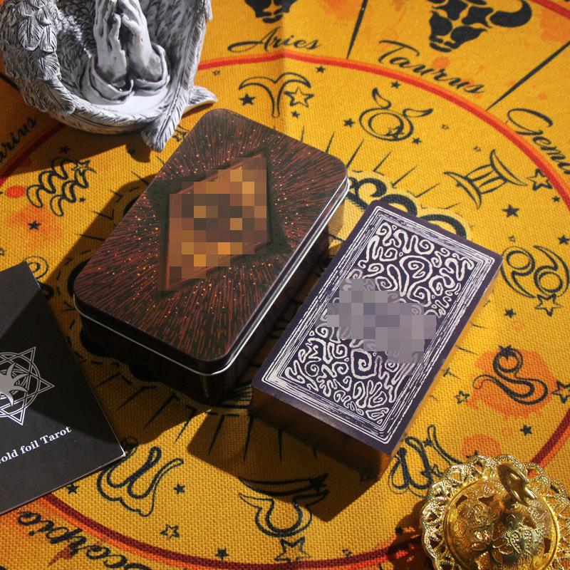 12x7 Tin Box Tarot Cards - High-Grade Hot Stamped Deck