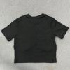European and American Harajuku Navel Exposed Slim Fit Simple T-shirt for Women's Clothing