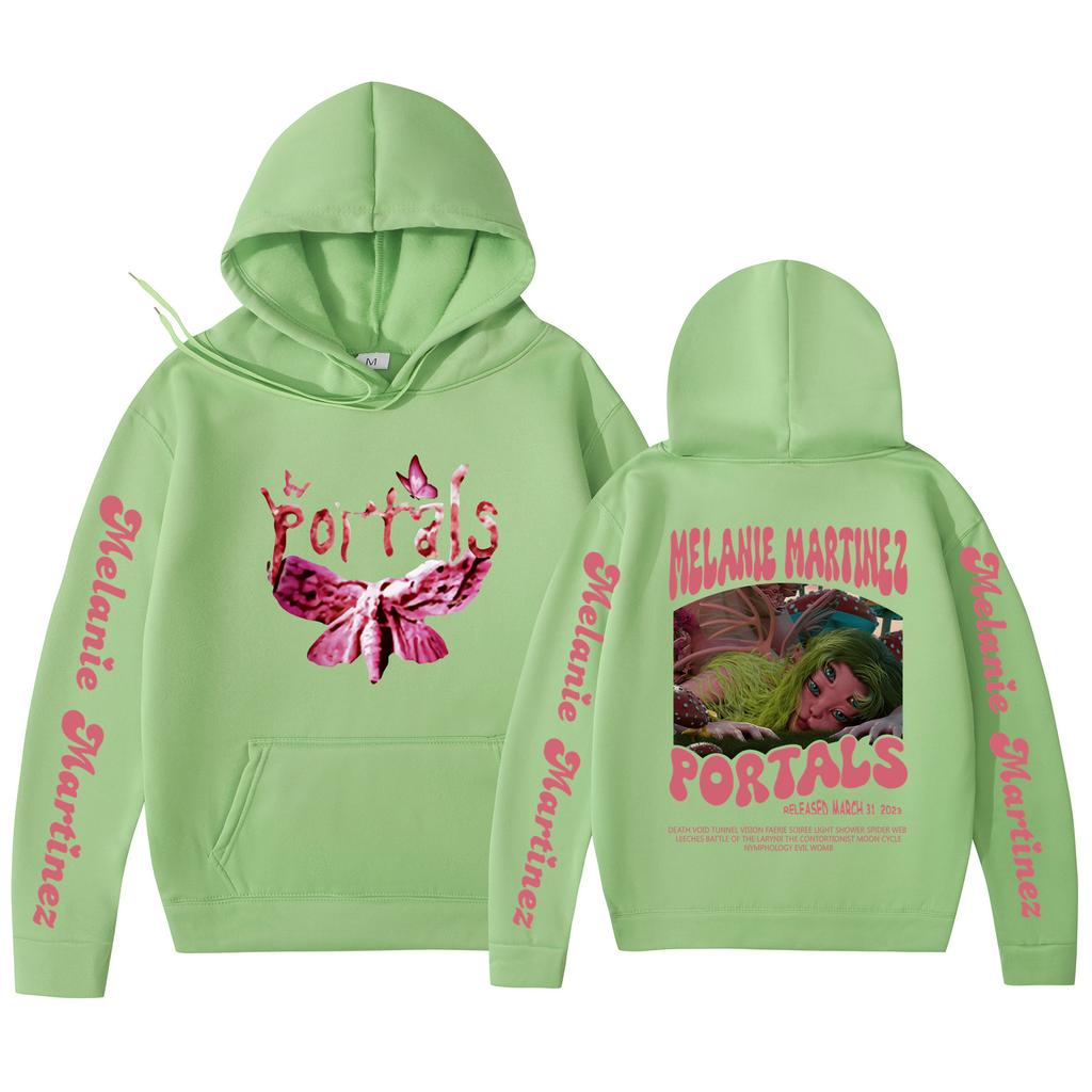 SCIONE New European and American Style Loose Hip-hop Plus Velvet Hoodie Fashion Beautiful Butterfly Print Coat Comfortable and Casual Joker Tops Coat