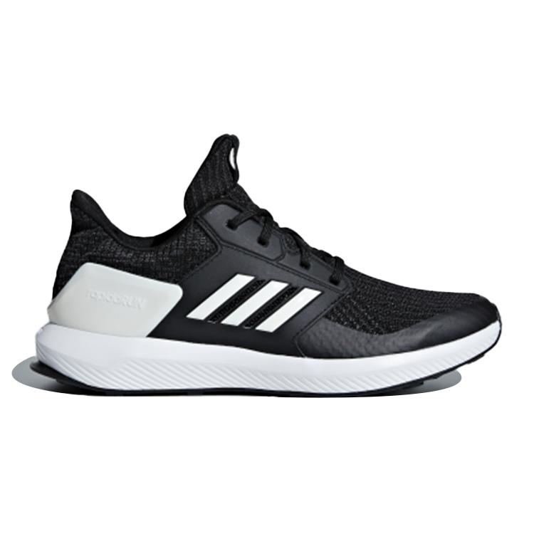 New Adidas Rapida Knit J Slip-Resistant Breathable Low-Top Kids' Running Shoes Black White Teenagers AH2610