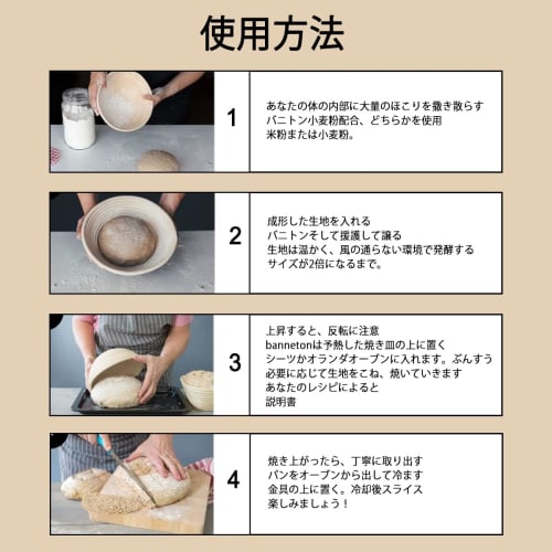 Round Rattan Fermentation Basket, Fabric and Natural Rattan, Bread Basket, Unlined, Washable, Baking Tools, Cookware, Kitchen Utensils, 20*8cm