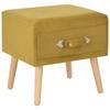 Day and Night - Day and Night Mustard Nightstand 40x35x40 Cm Velvet