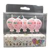 Pink Balloons In English Happy Birthday Candles Children's Cake Party English Letters Balloon Birthday Candles