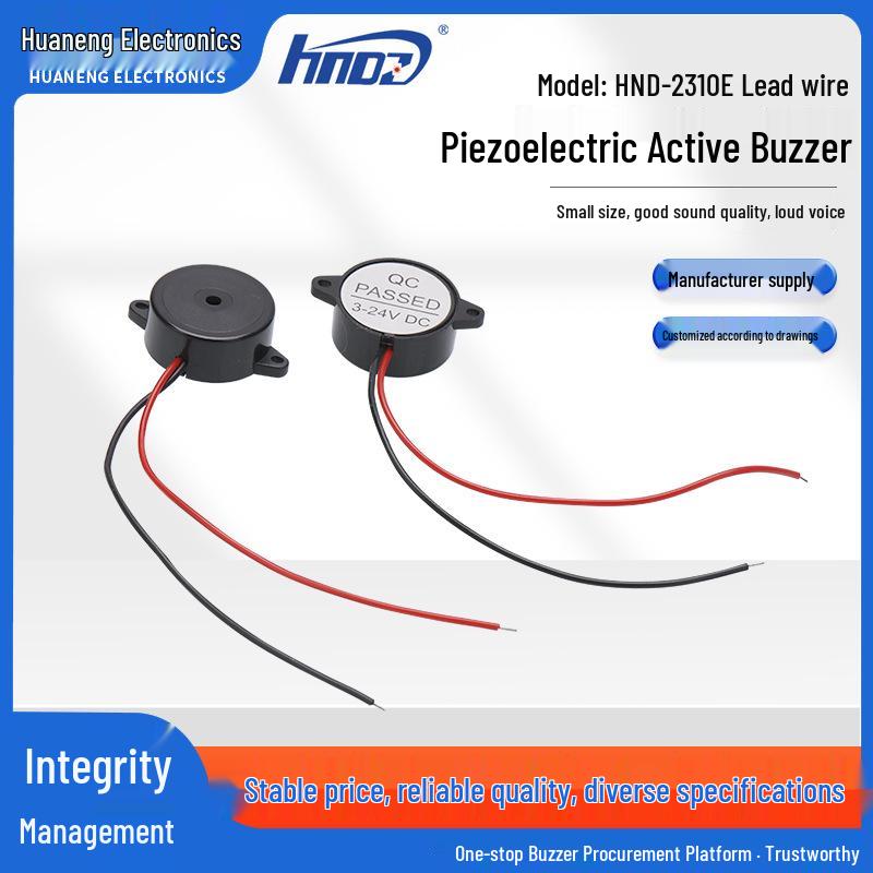 HND-2310E Lead Wire Active Piezoelectric Buzzer Alarm HND-2310E
