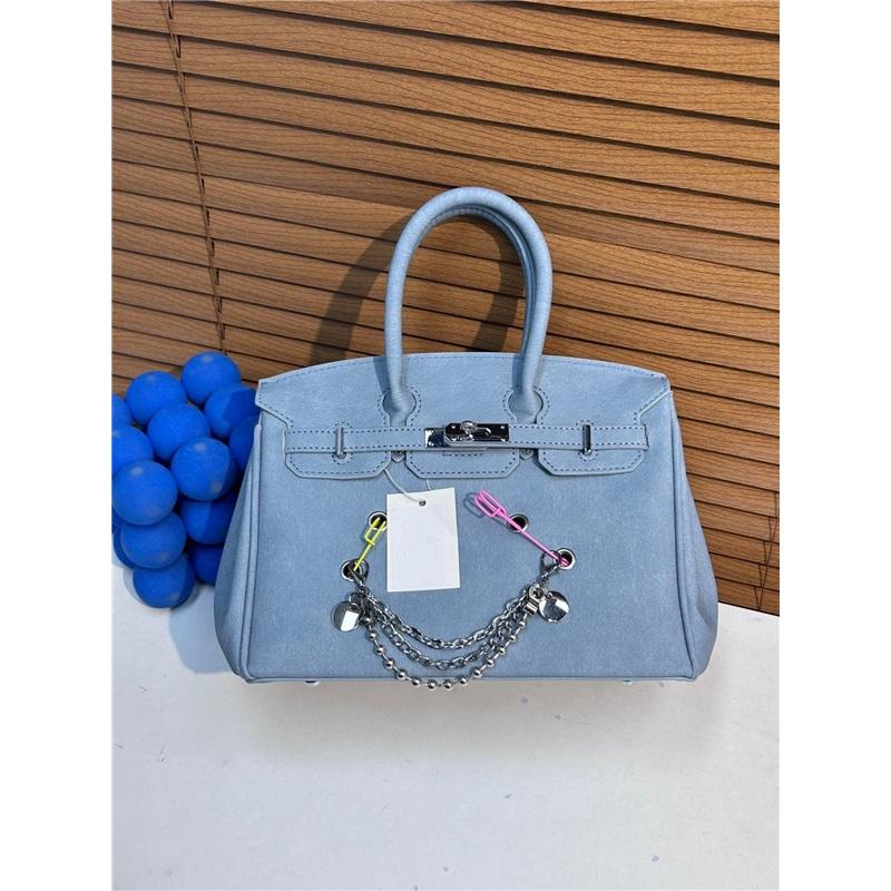 Niche Kabelka Dámská Nová Džínová Velkokapacitní Jednoramenní Messenger Platinová Taška