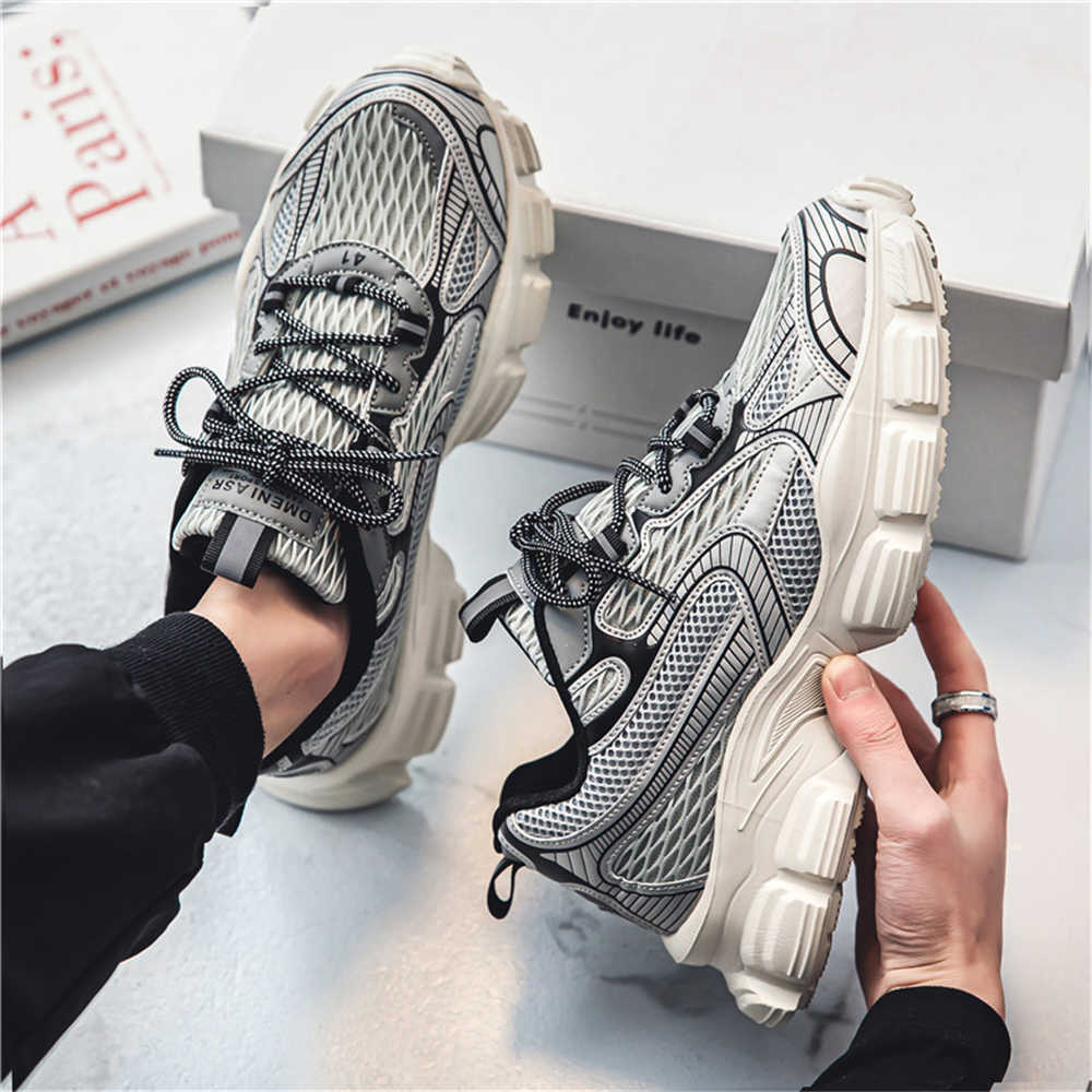 Fashion Fall Lightweight Transparent Sneakers Woven Shose For Men Men's Black Shoes Sports Sneakersy Tensi Street Teniis Shooes