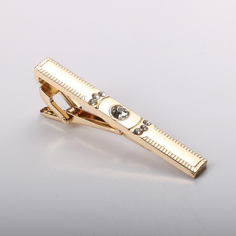 Tie Clip Brushed Collar Clip Men'S Formal Business Gold Silver High-End Metal Clip