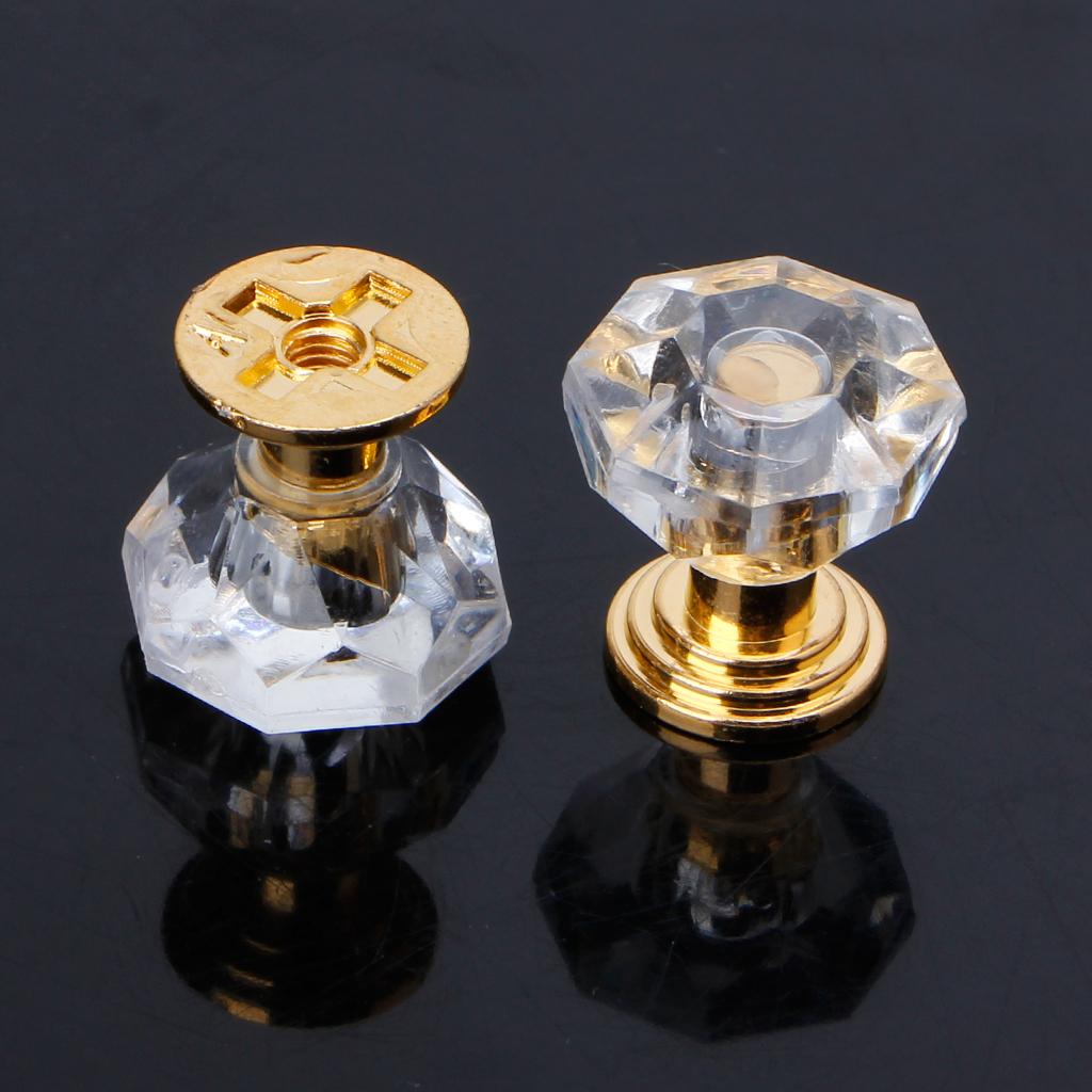 10xCreative Wardrobe Small Handle Acrylic Cupboard Pulls Kitchen Cabinets Drawer Handle Furniture Decor Hardware Durable