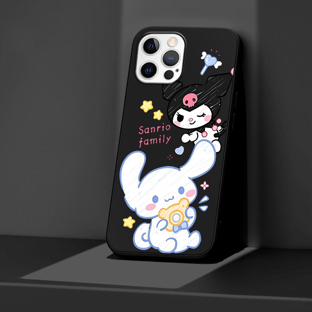 Cinnamoroll Kuromi Case for Apple iPhone 13 14 Plus 11 12 Mini 15 Pro Max 7 8 SE 2020 X XS XR Silicone Soft Phone Cover