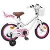 Bicicleta Infantil com Rodinhas 14 Polegadas para Idades 3-5 Branca