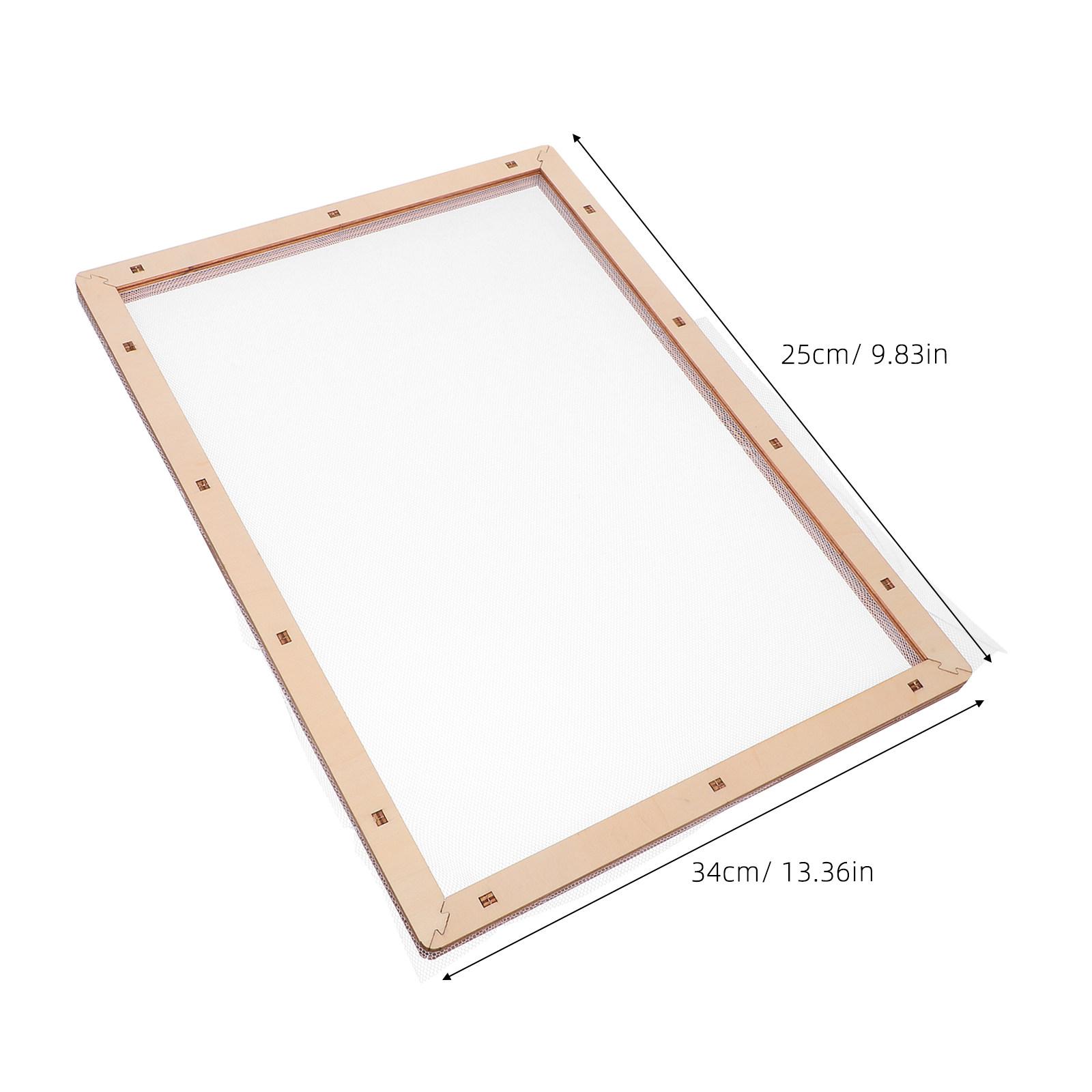 

30x40cm Wooden Deckle Screen Mold for Papermaking DIY Paper Craft Frame Mesh Tool Dried Flower Paper Art Studio School Project
