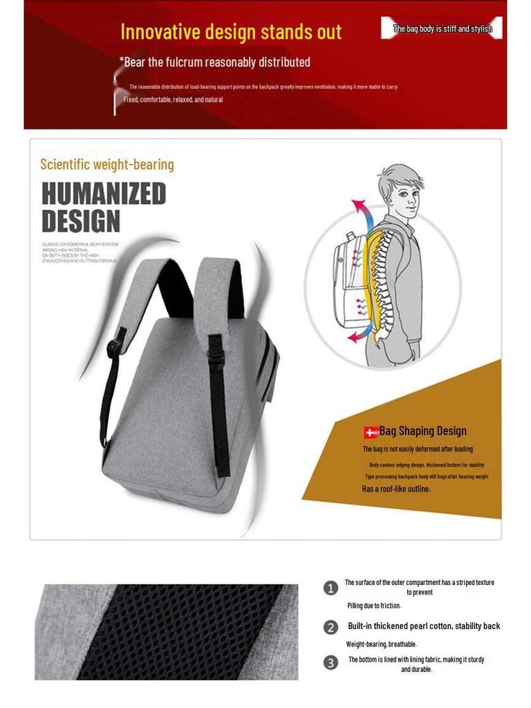 Women's Simple Multifunction Backpack: Solid Color Business, Casual, Laptop, Office, School, Travel Bag