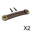 2x Recessed PU Luggage Handle Replacement Straps Travel Accessories Drawer Pull for