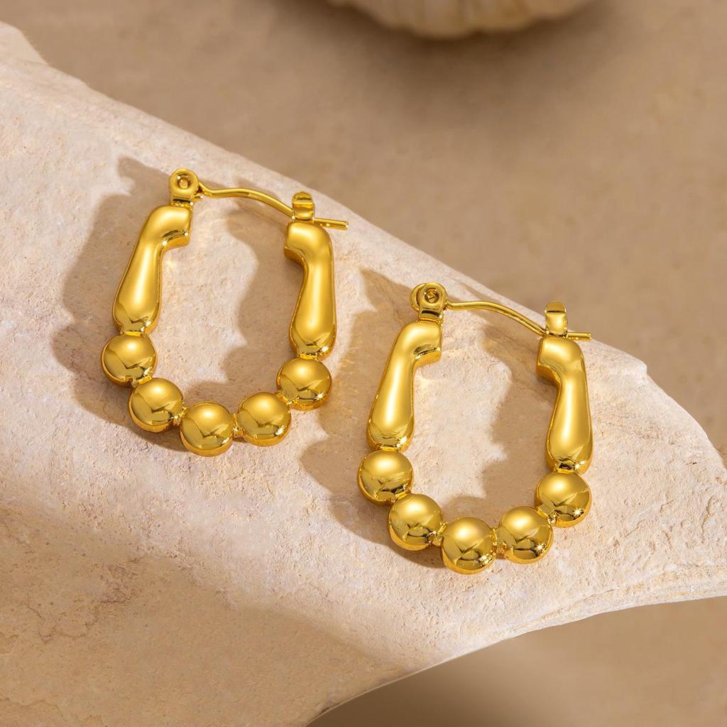 Raffinate Ear Cuff in Acciaio Titanio Oro 18k per Donna