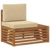 Outdoor End Sofa Natural 91 X 63 X 73 Cm Solid Acacia Wood