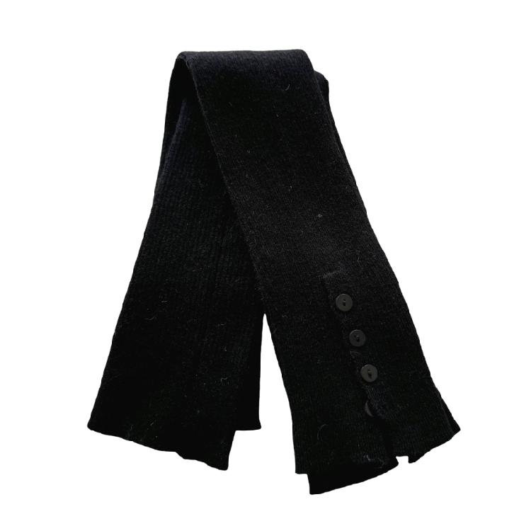 Harajuku Women's Leggings Gaiters Soft Acrylic Knitted Winter Leg Warmers Footless Socks with Side Split Buttons Decors