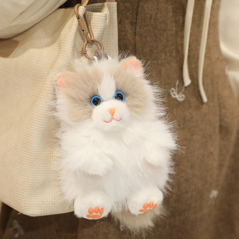 

Meowing Cat Plush Toy: Cute Cartoon Cat Figurine Keychain & Bag Pendant Pendant 15cm (0.135kg)