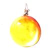 Yellow Cloud Sphere Pendant That Glows In the Dark Neon 2cm Diameter