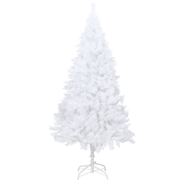 VidaXL Arbre de Noël artificiel avec branches épaisses Blanc 150cm PVC