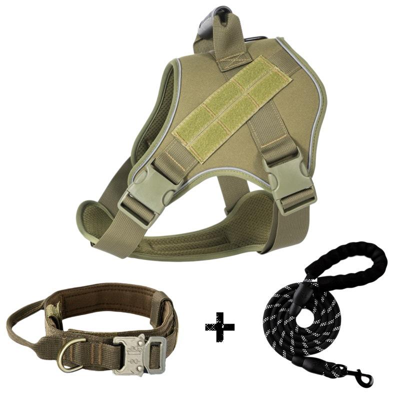 Tactical Anti-Pull Dog Harness & Leash for Medium to Large Breeds - Ideal for Border Collies & Golden Retrievers