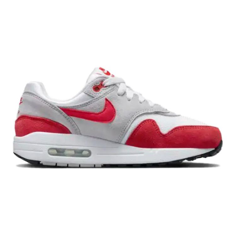 Nike Air Max 1 Challenge Red Comfortable Low-Top Kids Casual Shoes Kids Sneaker Gray White 555766-146(2023)