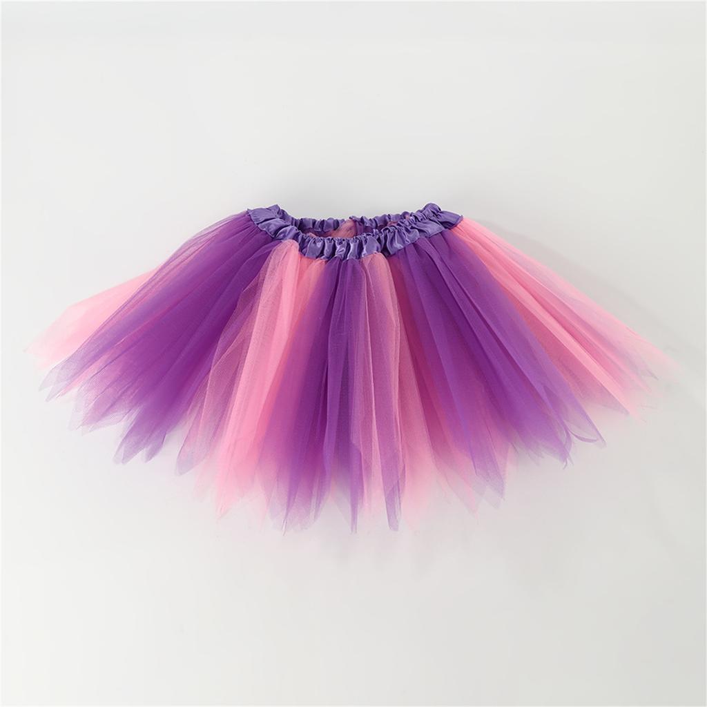 Dětská módní a pohodlná barevná patchworková krátká sukně