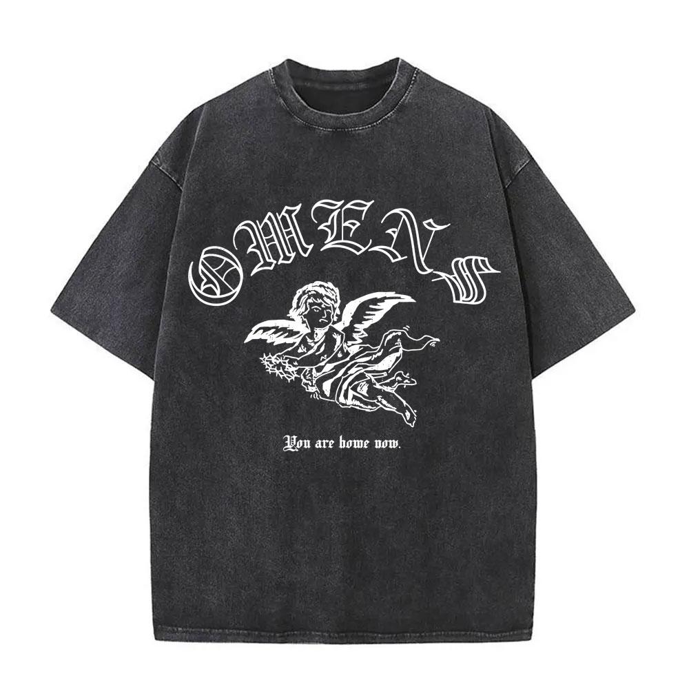 Washed Vintage Bad Omens Do You Feel Love Tour  T Shirt Fans Gift Men Clothing Retro Rock Gothic Metal Oversized Tshirts