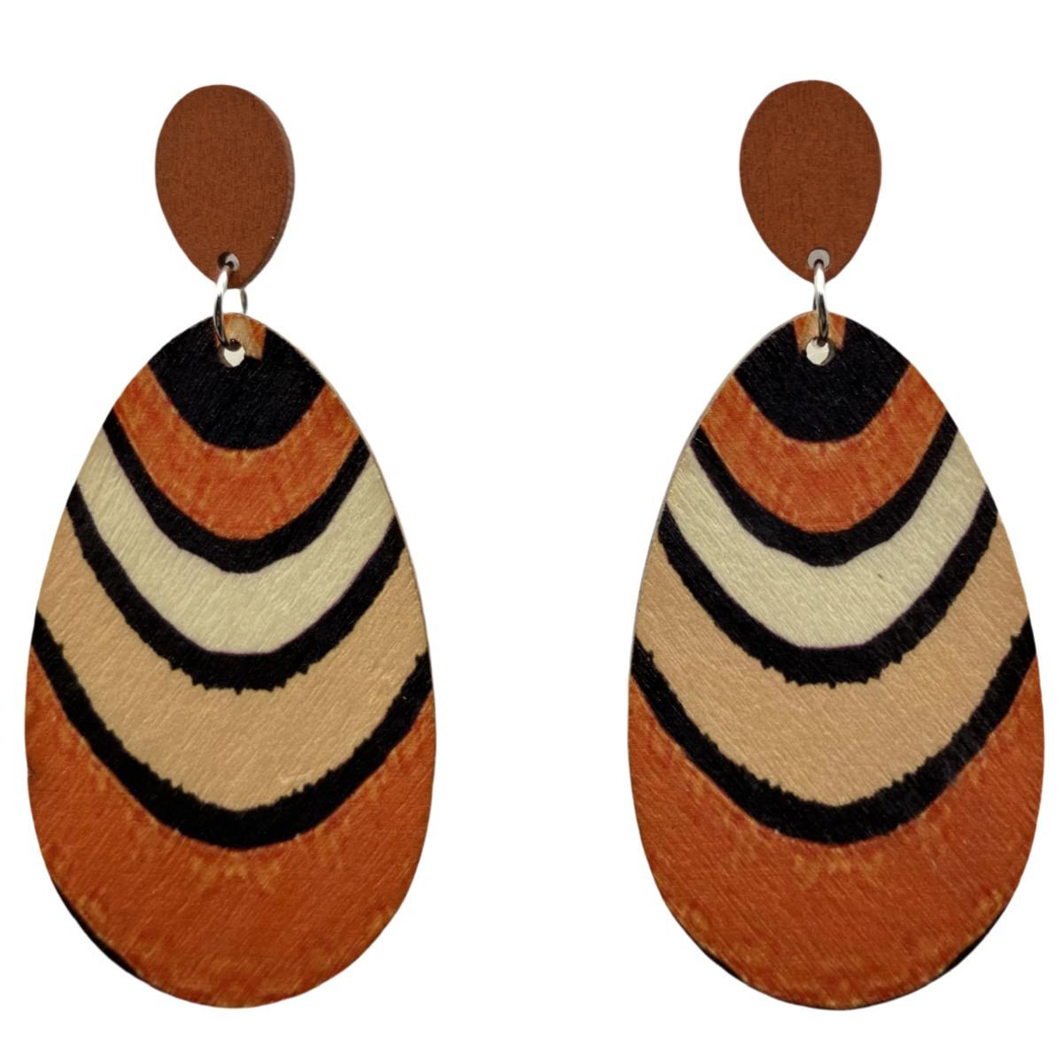 Wooden Wave Beach Travel Earrings - Fashionable, Versatile, Long Earrings