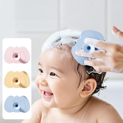 Silikon Baby-Badbürste mit Saugfußfunktion, Badebürsten-Massagegerät zur einfachen Aufbewahrung