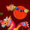 Chinesische Papierdrachen-Dekoration Bunter faltbarer handgehaltener Drachenspielzeug für Neujahrsfest Party Heimschmuck DIY Bastelarbeiten