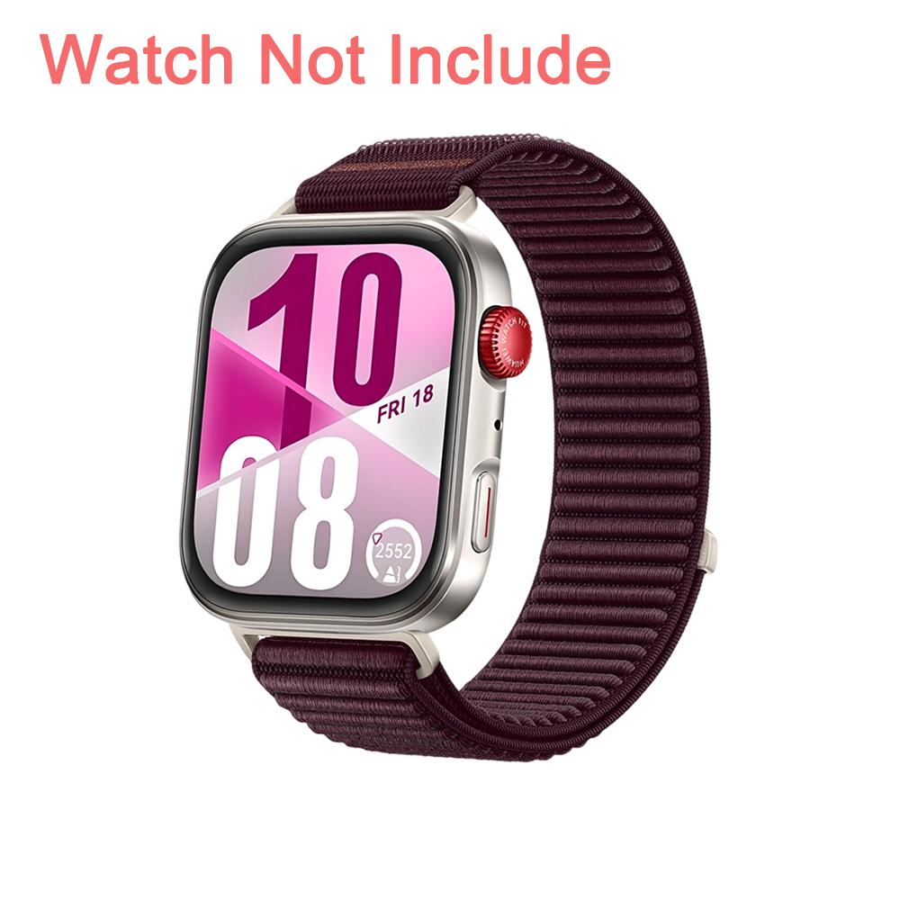 

Нейлоновый ремешок-петля для Huawei Watch Fit 4 Pro Официальный сменный браслет для Huawei Fit 3 4/Fit 4 Pro Мужской Женский Нейлоновый ремешок For Huawei Fit 3 4 сливовый