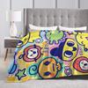 Tamagotchis Cartoon Blanket Velvet Summer Air Conditioning Cute  Portable Ultra-Soft Throw Blankets for Bedding Plush Thin Quilt