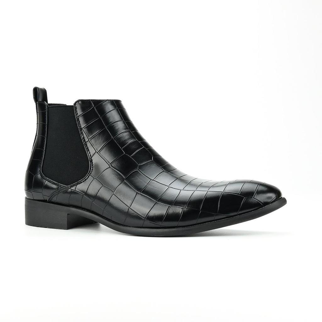 Men's Square Toe Chelsea Ankle Boots - Versatile Fashion Short Boots