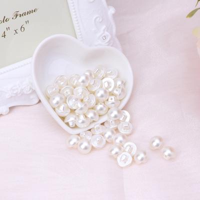 50 ks Umělé perleťové knoflíky Vhodné pro šití Scrapbook Backhole Šicí řemesla 10/11,5 mm