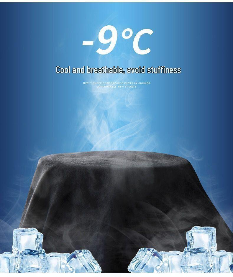 Men's Large Size Quick-Dry Ice Silk Casual Sports Pants - Breathable, Slim, All-Match Trousers