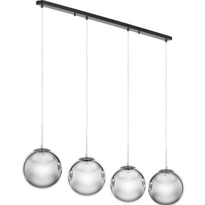 Modern Ceiling Lamp, 4-bulb E27, Smoked Glass