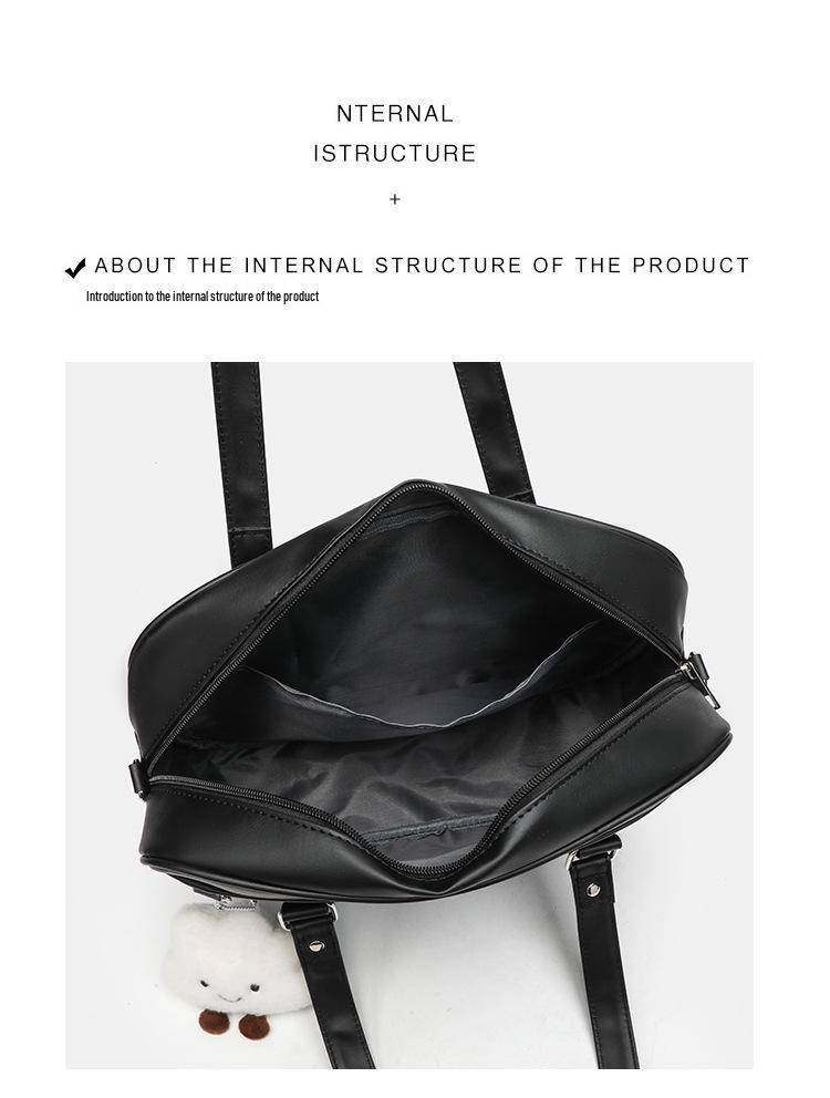 PU Women's Crossbody Bag: Japanese School Style JK Uniform Handbag, Solid Color Shoulder Bag for Student Commuting