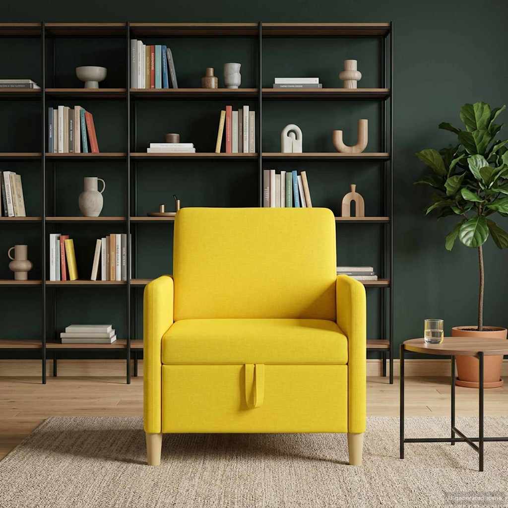Sofa with Storage Light Yellow 72 X 78 X 87 Cm Polyester