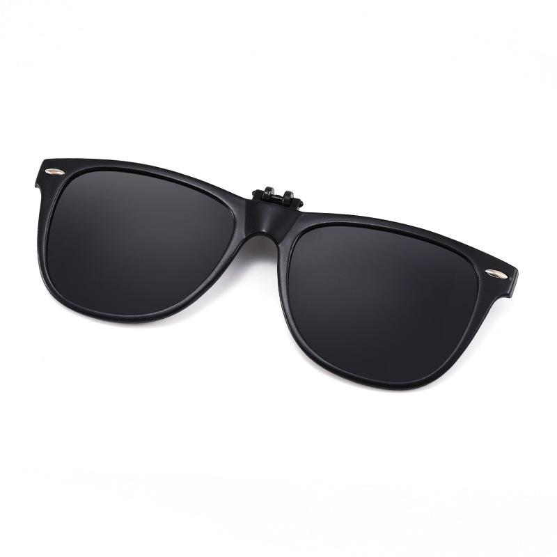 Polarized Sunglasses Myopia Clip Tr90 Ultra-Light True Colorful Film Mi Ding Night Vision Color-Changing Retro Can Be Turned Up